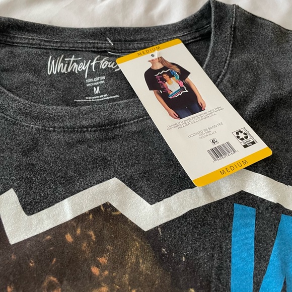 NWT! Whitney Houston Ladies Soft Short Sleeve Licensed Band Tee, Sz M - Picture 3 of 5
